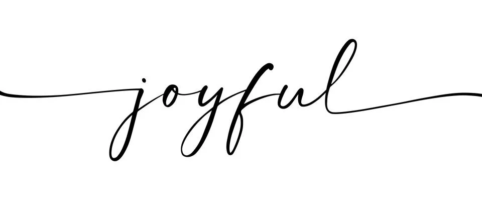 Joyful calligraphy phrase Illustrazione stock