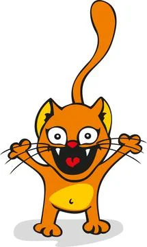 Joyful cat Stock Illustration
