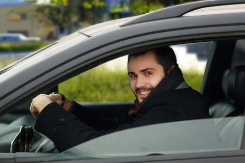 Joyful driver Stock Photos