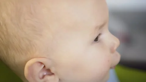 Joyful first feeding experience Stock Footage 317513007