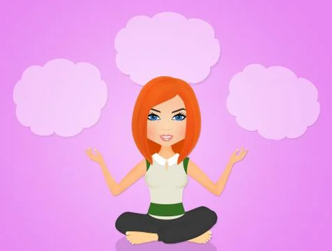 Joyful girl with comic Stock Illustration