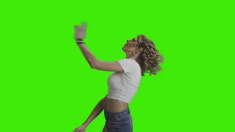 Joyful girl dancing Stock Footage 172592919