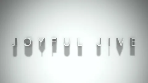 Joyful jive 3D title animation with shadows on a white background Stock Footage 296896642