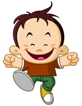 Joyful kid Illustrazione stock