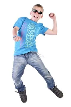 Joyful leap Stock Photos
