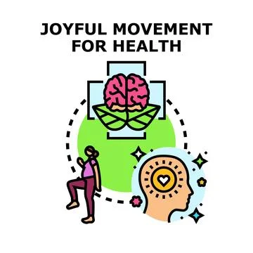 Joyful movement improving physical and mental health Ilustración de archivo