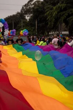 Joyful Pride Parade Stock Photos