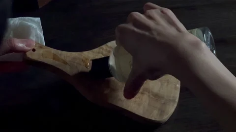 Joyful ringing of a bell while playing a board game Stock Footage 176619250