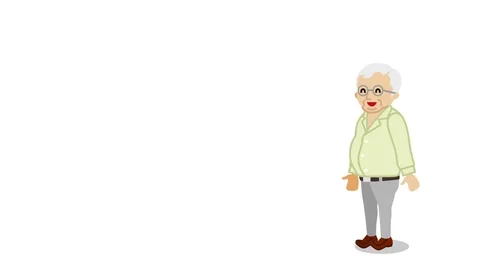 Joyful senior man Jumping animation Stock Footage 80400584