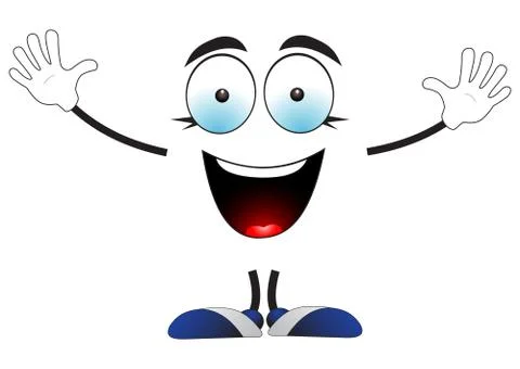 Joyful smiling creature Illustrazione stock