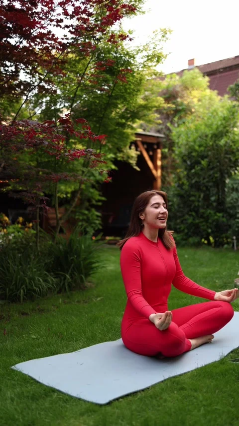 Joyful state after meditation Stock-Footage 336780797