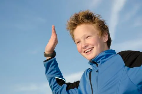 Joyous greeting Stock Photos