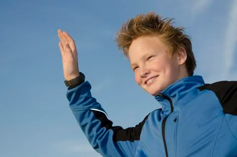 Joyous greeting Stock Photos