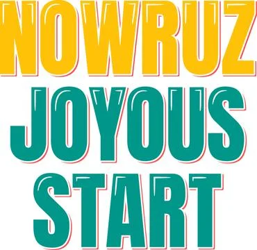 Joyous Start Lettering Design Stock Illustration
