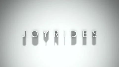 Joyrides 3D title animation with shadows on a white background Stock Footage 296851456