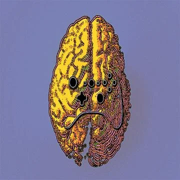 Joystick Brain Illustrazione stock