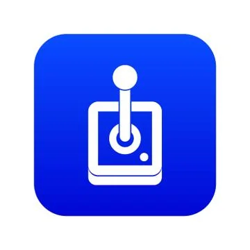 Joystick for computer games icon digital blue Illustrazione stock