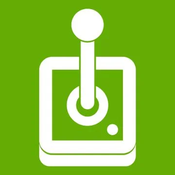 Joystick for computer games icon green Illustrazione stock