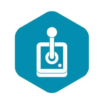 Joystick for computer games icon, simple style Stock Illustration
