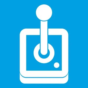 Joystick for computer games icon white 스톡 일러스트