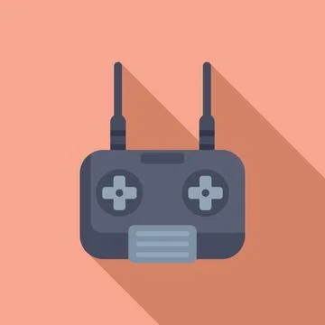 Joystick control icon flat vector. Aerial device Stock Illustration