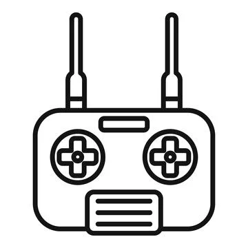 Joystick control icon outline vector. Aerial device Stock Illustration