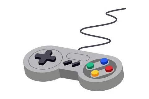 Joystick control vector video game controller. Play console icon symbol. Toy  Stockillustratie