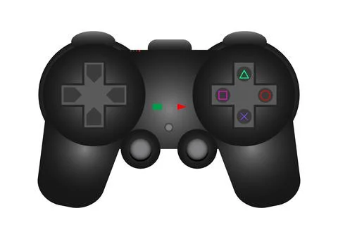 Joystick controller game. Video game controller, gamepad vector Stock Illustration