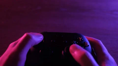 Joystick controller for playing on the new xbox series x console. 28 July, 2021 Stock Footage 157885547