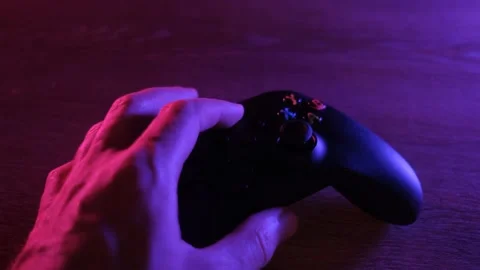 Joystick controller for playing on the new xbox series x console. 28 July, 2021 Stock Footage 157906293