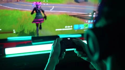 Joystick controller for playing on the new xbox series x console. Tarragona Stock Footage 217424415