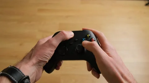Joystick controller for playing on the new xbox series x console. Kiev, Ukraine Stock Footage 267950566