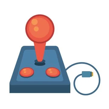 Joystick controller retro game cable Stockillustratie