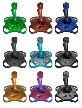 Joystick controllers for flight simulator offer incredibly immersive gaming e Stock Illustration