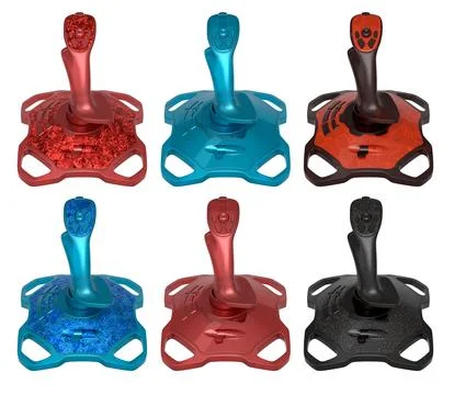 Joystick controllers for flight simulator offer incredibly immersive gaming Stock Illustration