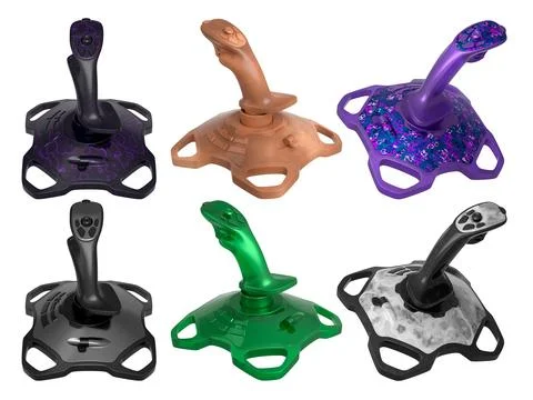 Joystick controllers for flight simulator offer incredibly immersive gaming.. Illustration