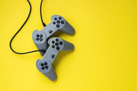 Joystick controls for the console on a bright background Stock Photos