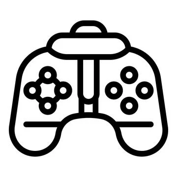Joystick device icon outline vector. Game controller Illustrazione stock