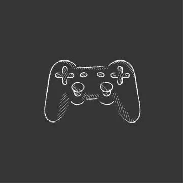 Joystick. Drawn in chalk icon Stockillustratie