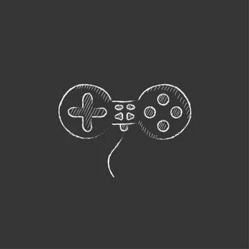 Joystick. Drawn in chalk icon イラスト素材