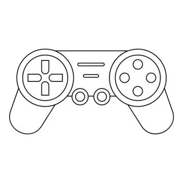 Joystick drone control icon, outline style Stock Illustration