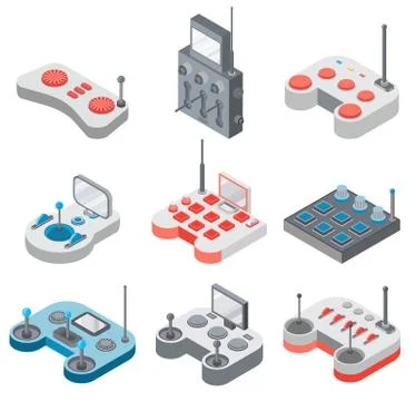 Joystick for Drone, Remote Controller, Air Vector Stock Illustration