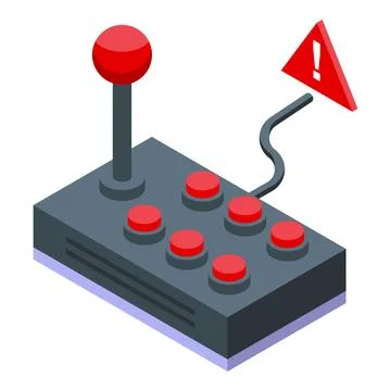 Joystick error icon isometric vector. Lost connection Stock Illustration