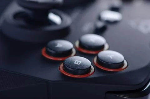 Joystick game controller macro Stock Photos