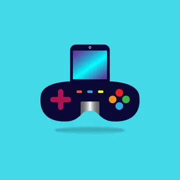 Joystick gamepad, game console or game controller. Stock Illustration