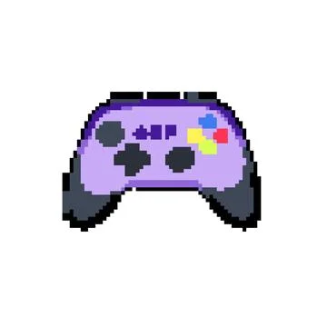 Joystick gamepad pixel art vector illustration Stock Illustration