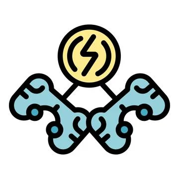 Joystick gameplay icon vector flat Stock Illustration