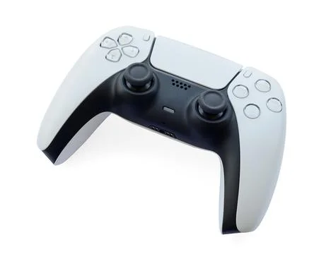 Joystick gaming controller on white back ground Stock Photos