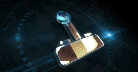 Joystick gaming pad symbol 3d digital concept loop Stock Footage 334775089