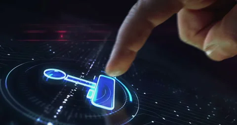 Joystick gaming pad symbol digital 3d finger touch Stock Footage 334775208